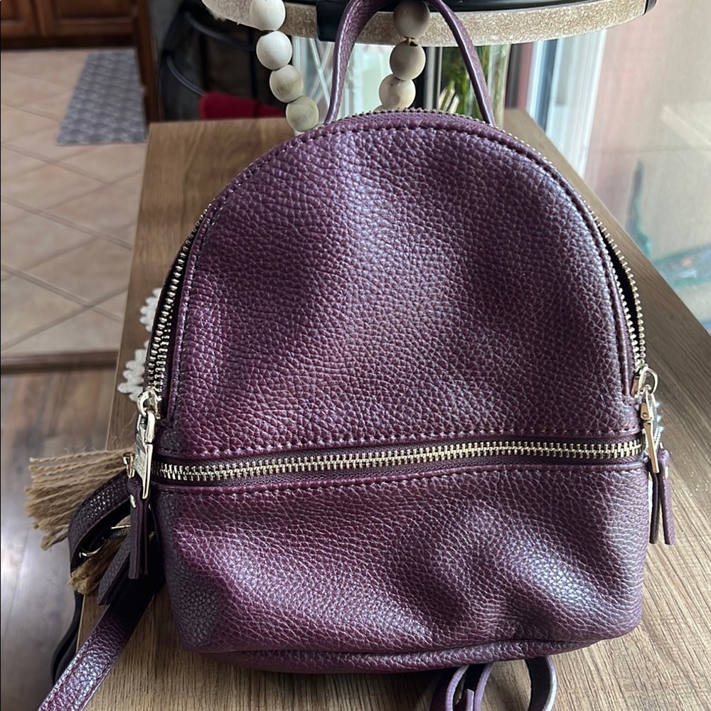 Steve Madden Burgundy Backpack